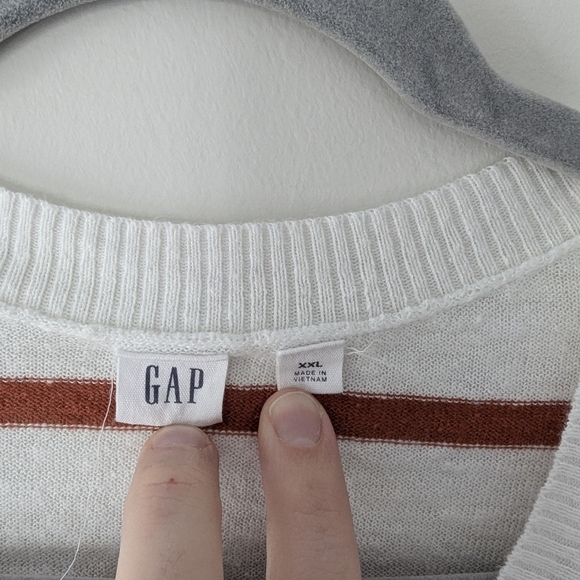 Gap Linen-Blend Crewneck Sweater in New off white stripe Color Lightweight - Picture 3 of 10